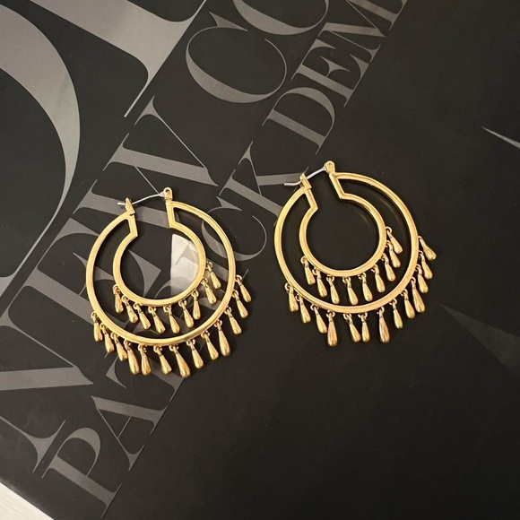 Gold Hoop Earrings - Picture 1 of 3